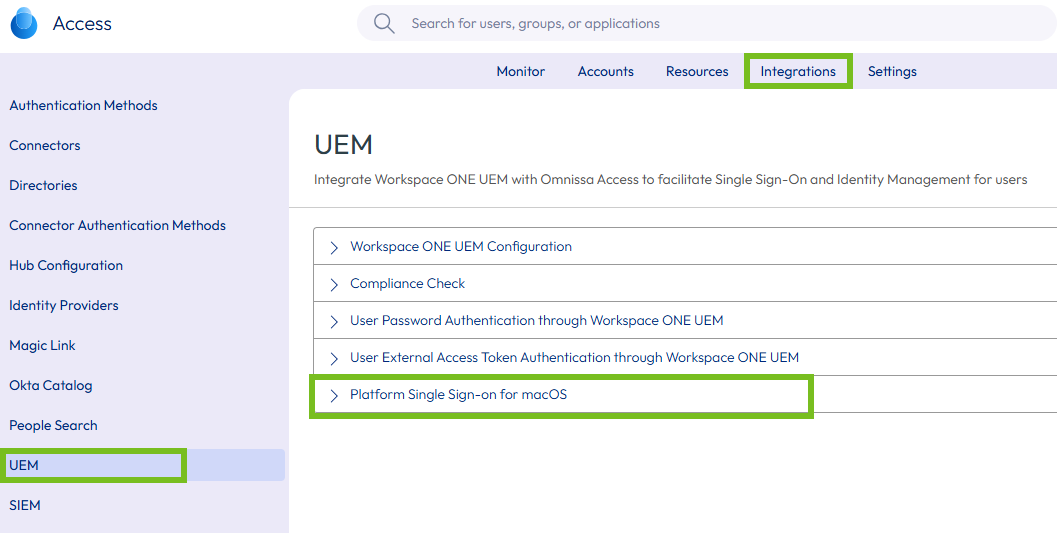 Upload certificate in Access console Upload certificate in Access console