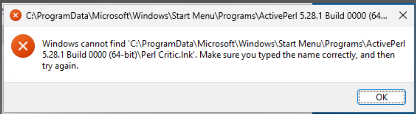 Windows cannot find the path to launch the App Volumes application. Windows cannot find the path to launch the App Volumes application.
