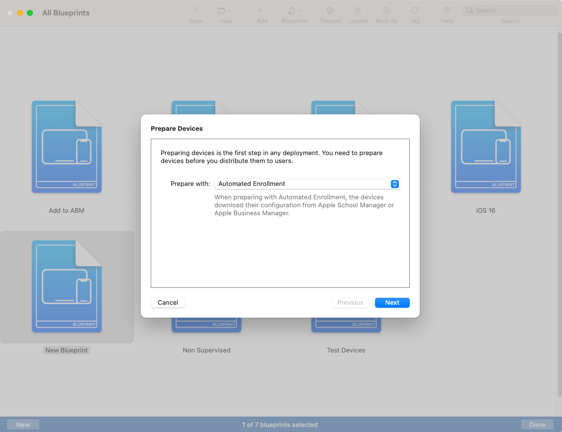 Prepare a device with automated enrollement