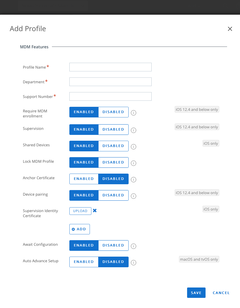 DEP profile options for Shared iPads configurations. Most importantly setup shared devices option enabled DEP profile options for Shared iPads configurations. Most importantly setup shared devices option enabled