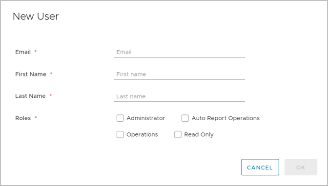 Adding a new user from the Users menu as a Cloud Services Provider. Adding a new user from the Users menu as a Cloud Services Provider.