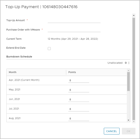 Entering details for the top-up of a Pre-Pay contract. Entering details for the top-up of a Pre-Pay contract.