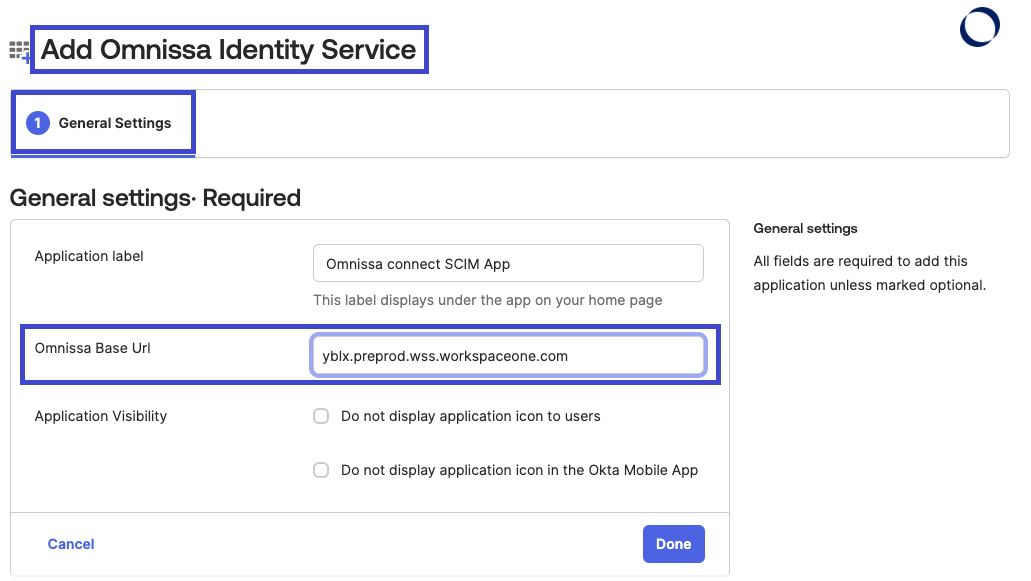 Paste the tenant URL into the Omnissa Base URL field.