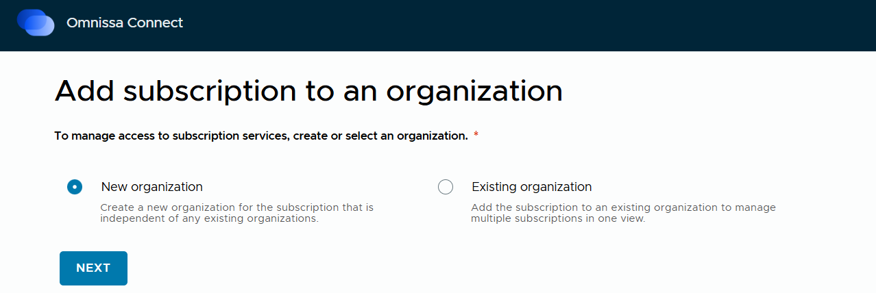 Create your own organization in Omnissa Connect.