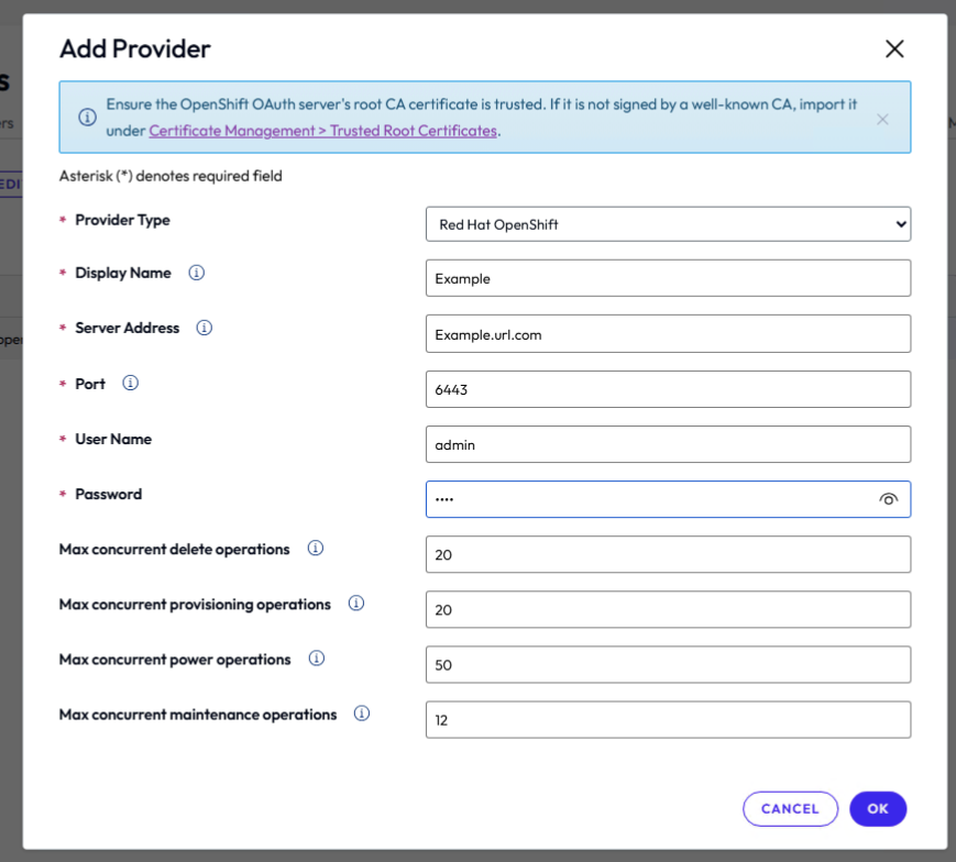 Add Provider Details.
