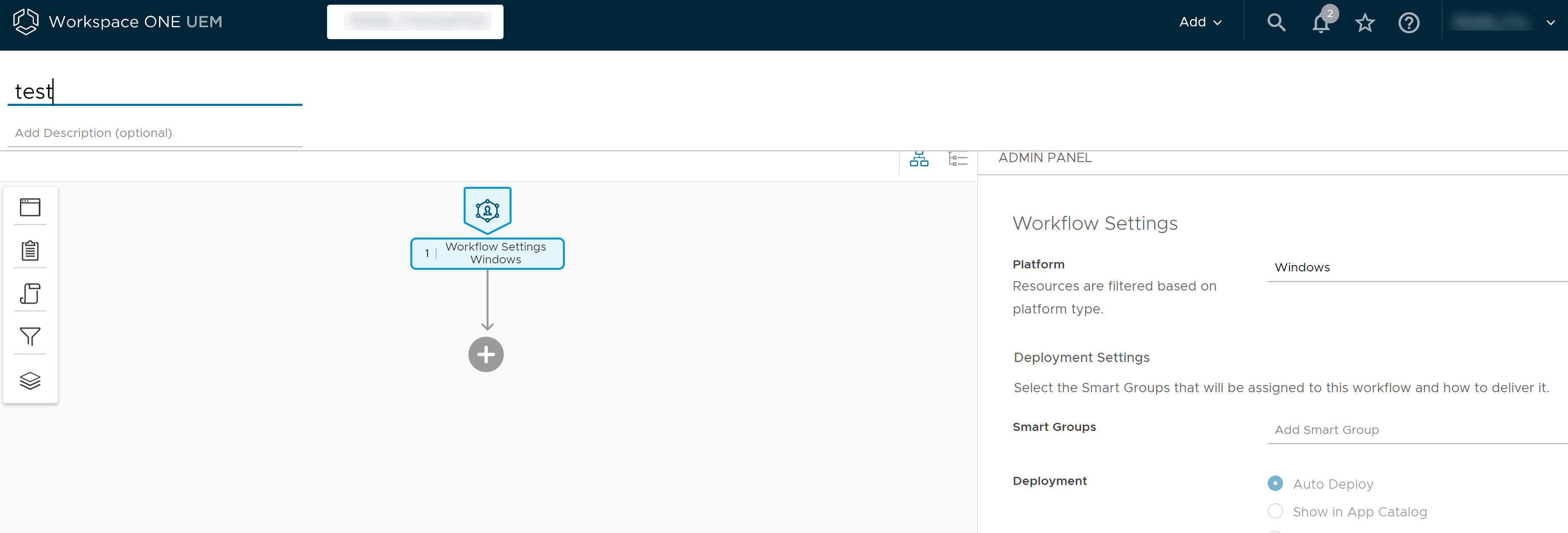 Freestyle workflow screen