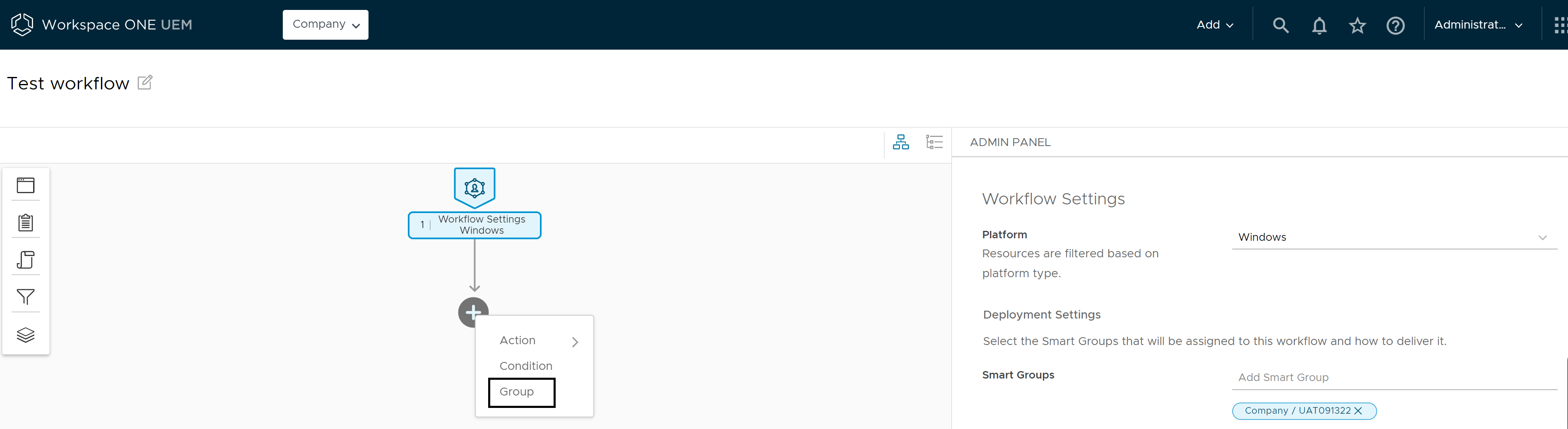 Group screen