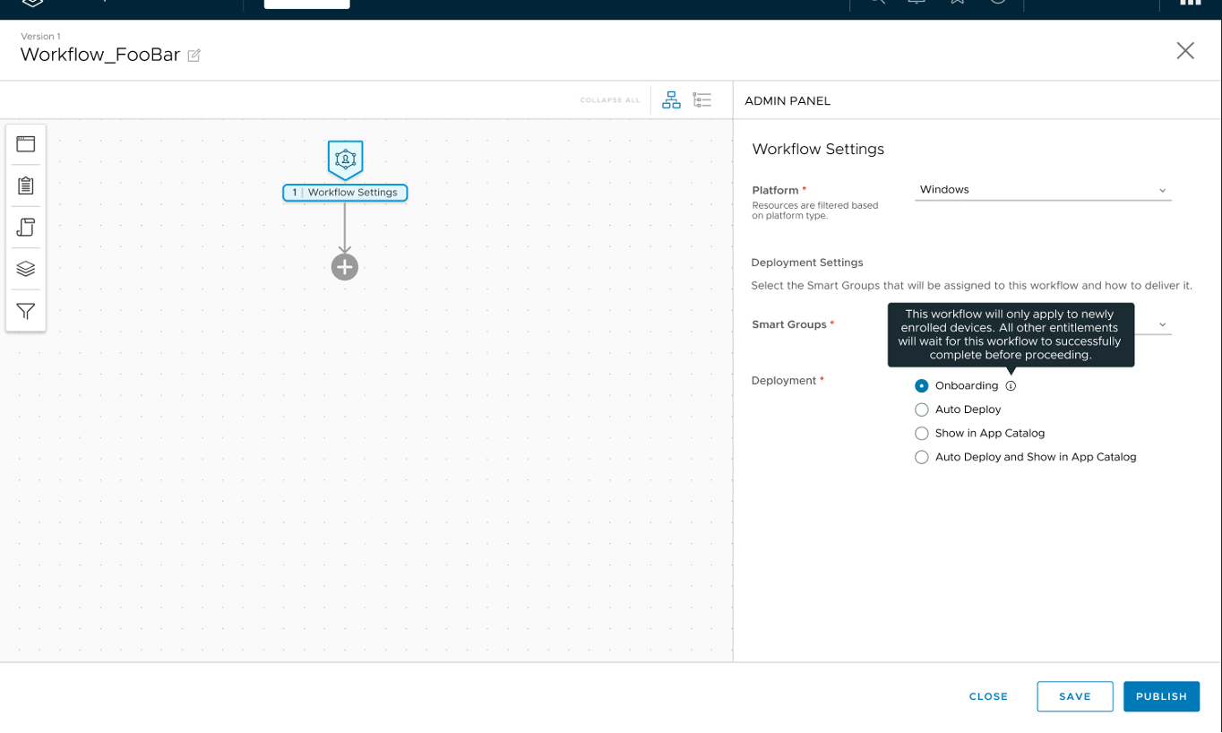Onboarding Workflows Deployment method