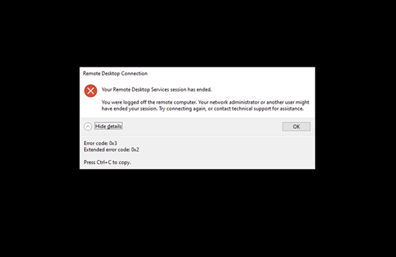Force Logoff Connected Sessions option selected with Windows alert dialog shown