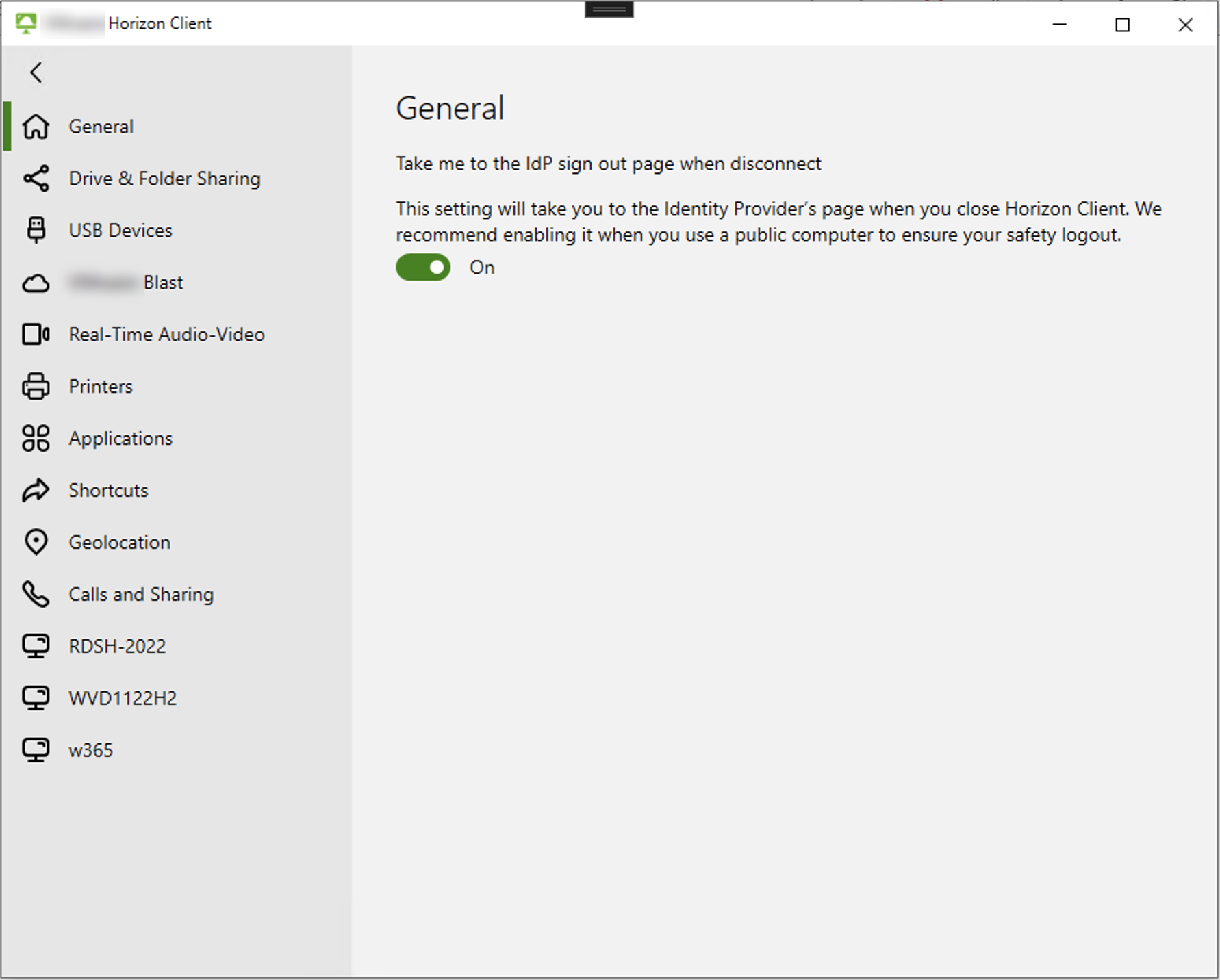 To enable privacy mode, toggle the option in the general settings window.