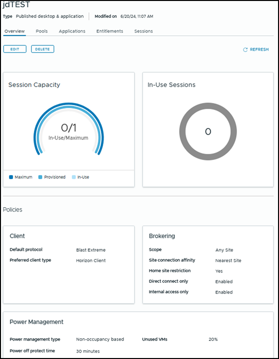 sample published application pool group