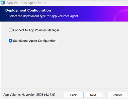 standalone configuration option.
