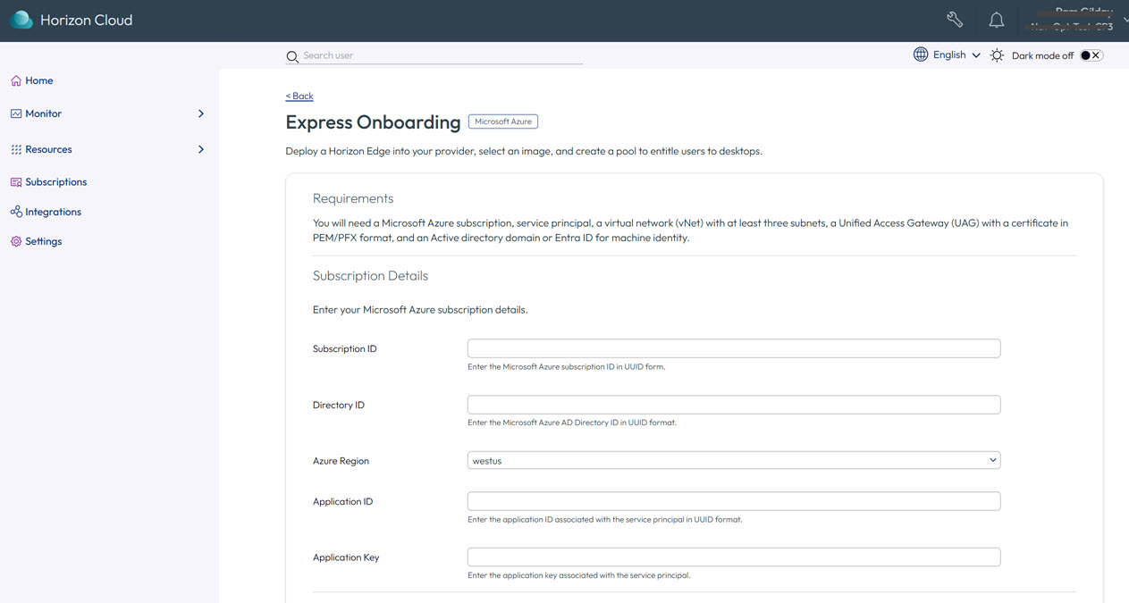 onboarding azure