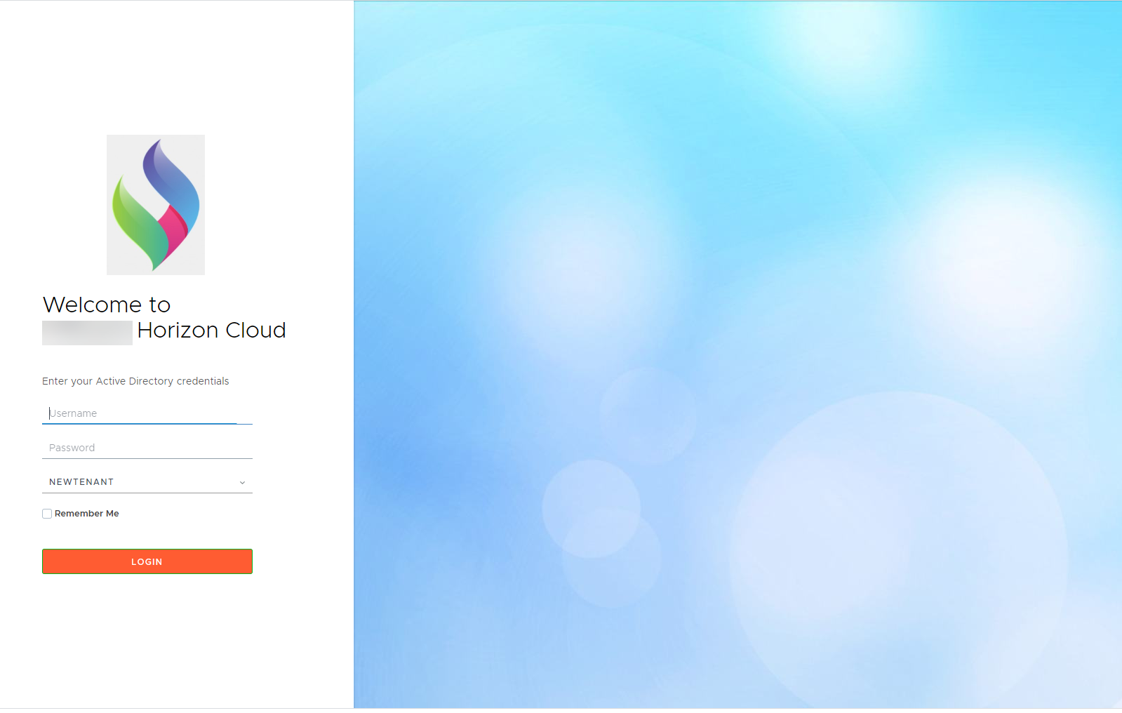 Example of Login Page After Branding