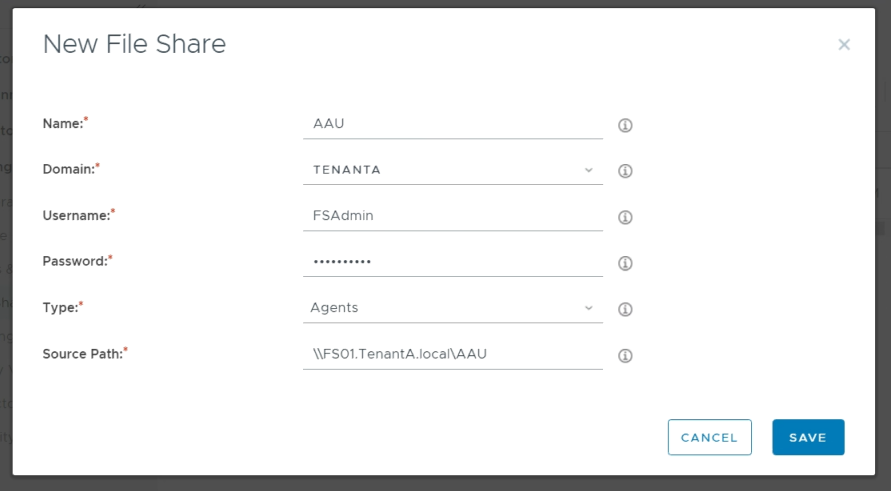 New File Share Dialog New File Share Dialog
