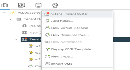 The Deploy OVF Template action lets you create a VM from the downloaded OVA file.