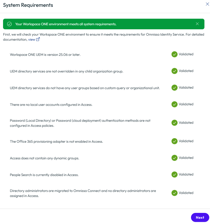 "UEM and Access requirements"