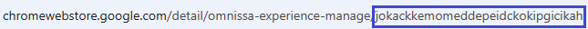 Find the extension ID at the end of the URL in the app store.