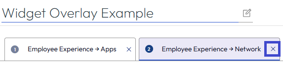 Just select the X for the widget you want to remove from the widget overlay