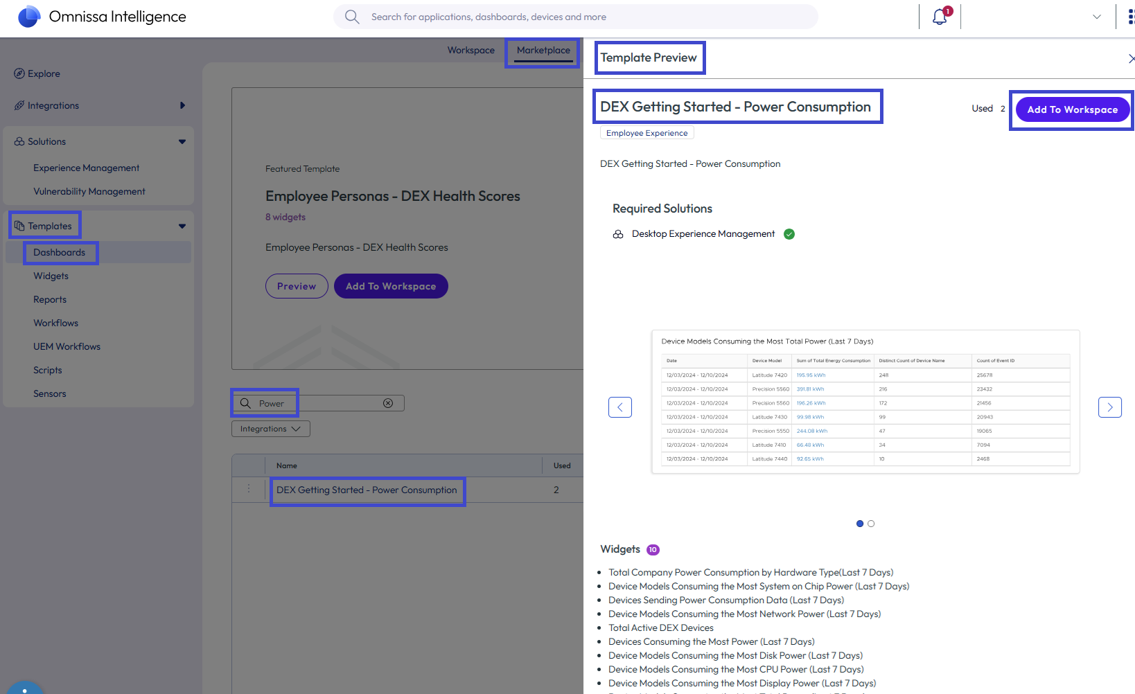 Dashboard templates are quick ways to add data to your workspace. Dashboard templates are quick ways to add data to your workspace.