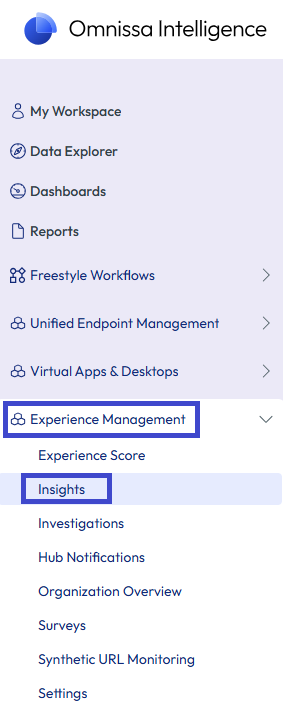 Insights are a part of the Experience Management Solution.
