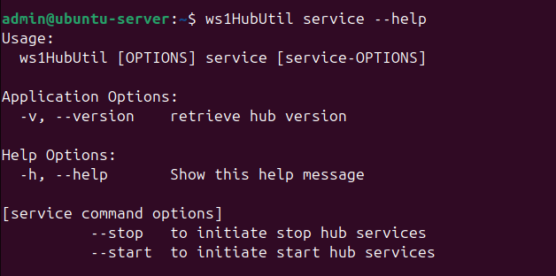 Service command options