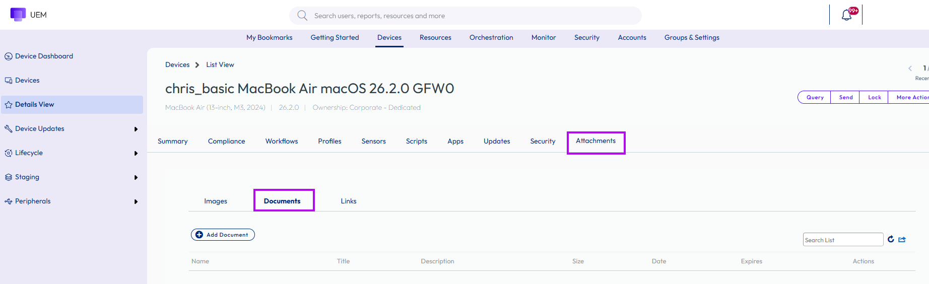 Logs location in the UEM Console