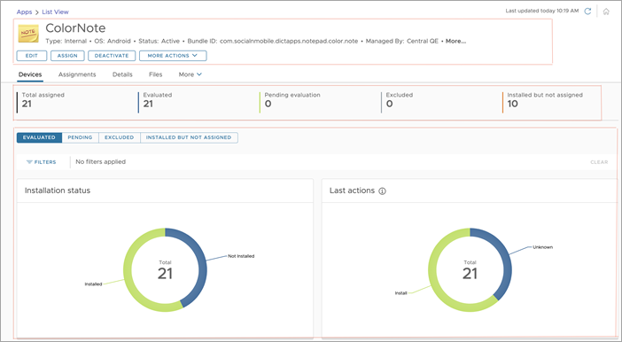 Deployment Tracking Dashboard for Individual App Versions