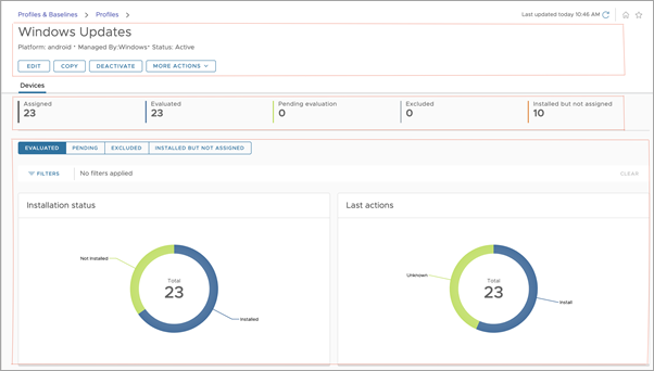 Deployment Tracking Dashboard for Profiles