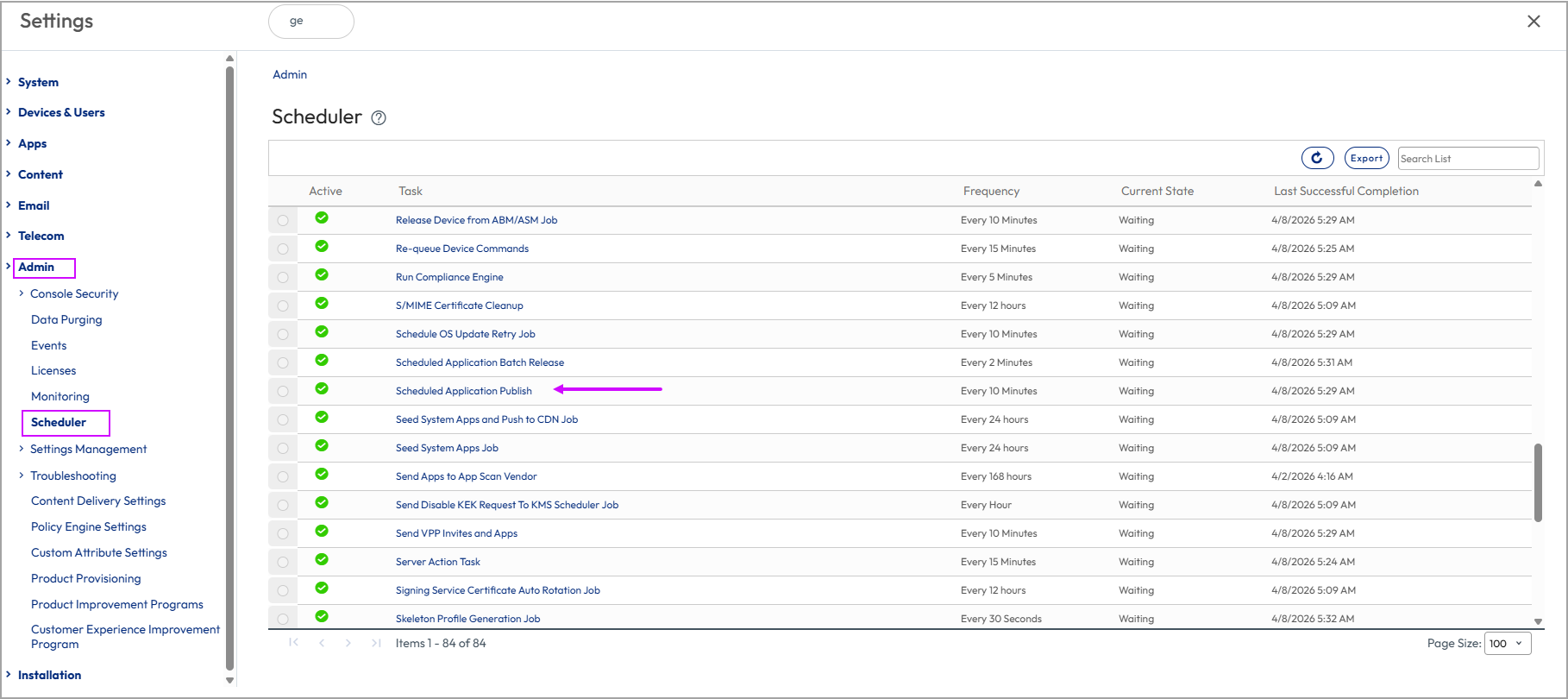 Admin Scheduler Admin Scheduler