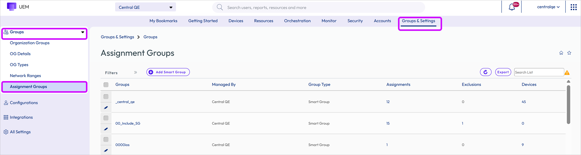 Assignment Groups Assignment Groups