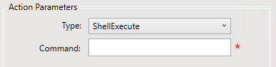 Action parameters for a ShellExecute step Action parameters for a ShellExecute step
