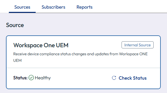 "Workspace ONE UEM health status"