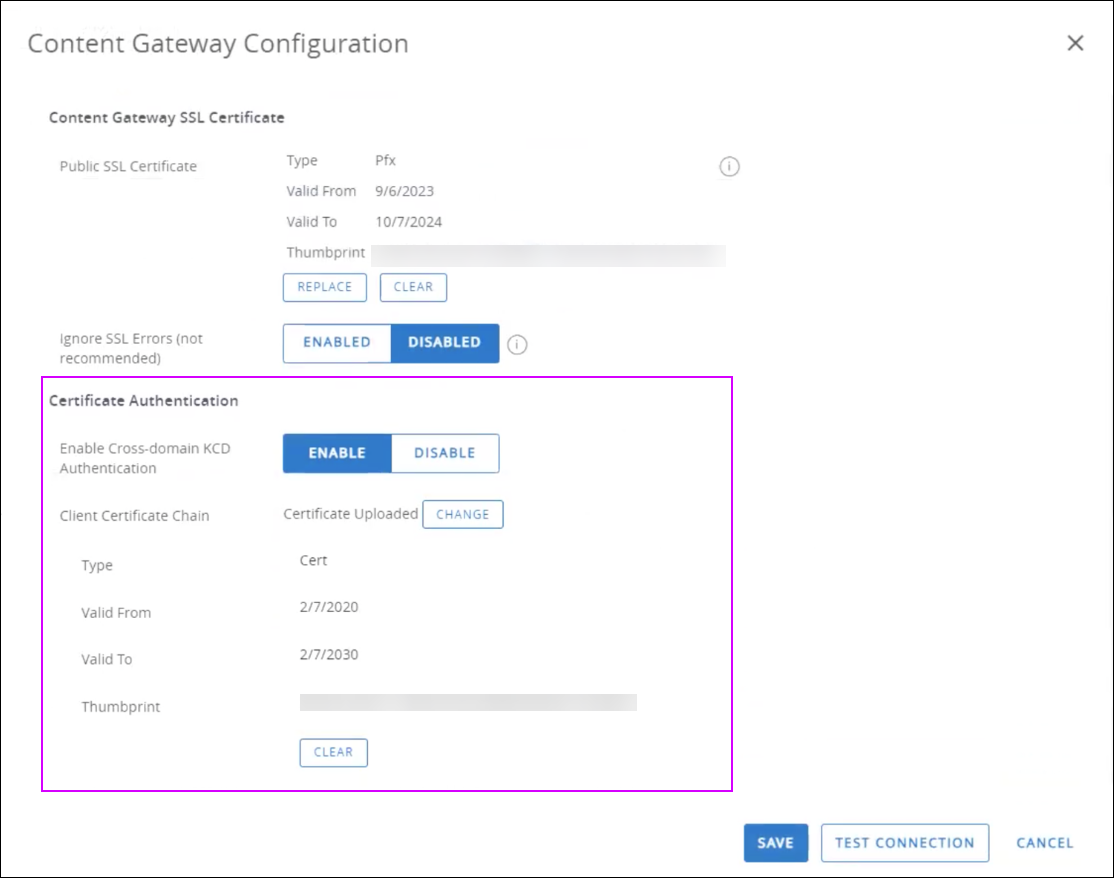 Content Gateway Config