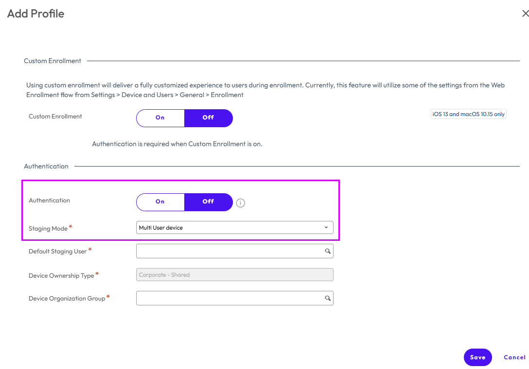 This screenshot shows the system settings for Apple's Device Enrollment Program, allowing you to automate the enrollment process This screenshot shows the system settings for Apple's Device Enrollment Program, allowing you to automate the enrollment process