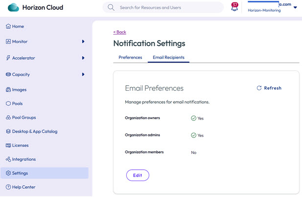 Email recipients page as described page Email recipients page as described page