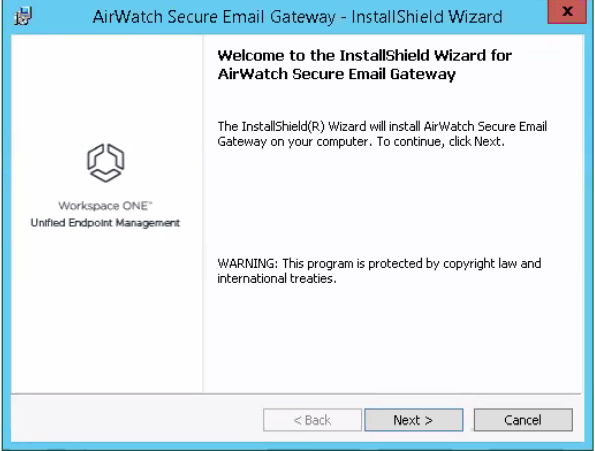 SEG install wizard screen