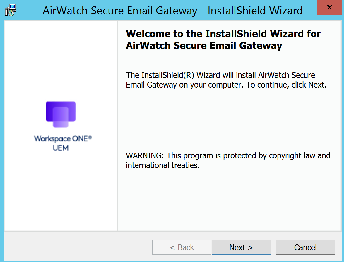 SEG install wizard screen