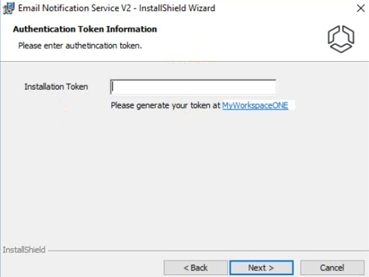 Authentication token information window