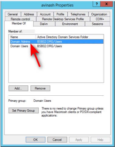 Checking if the active directory user is a member of the Domain admins in the active directory Checking if the active directory user is a member of the Domain admins in the active directory
