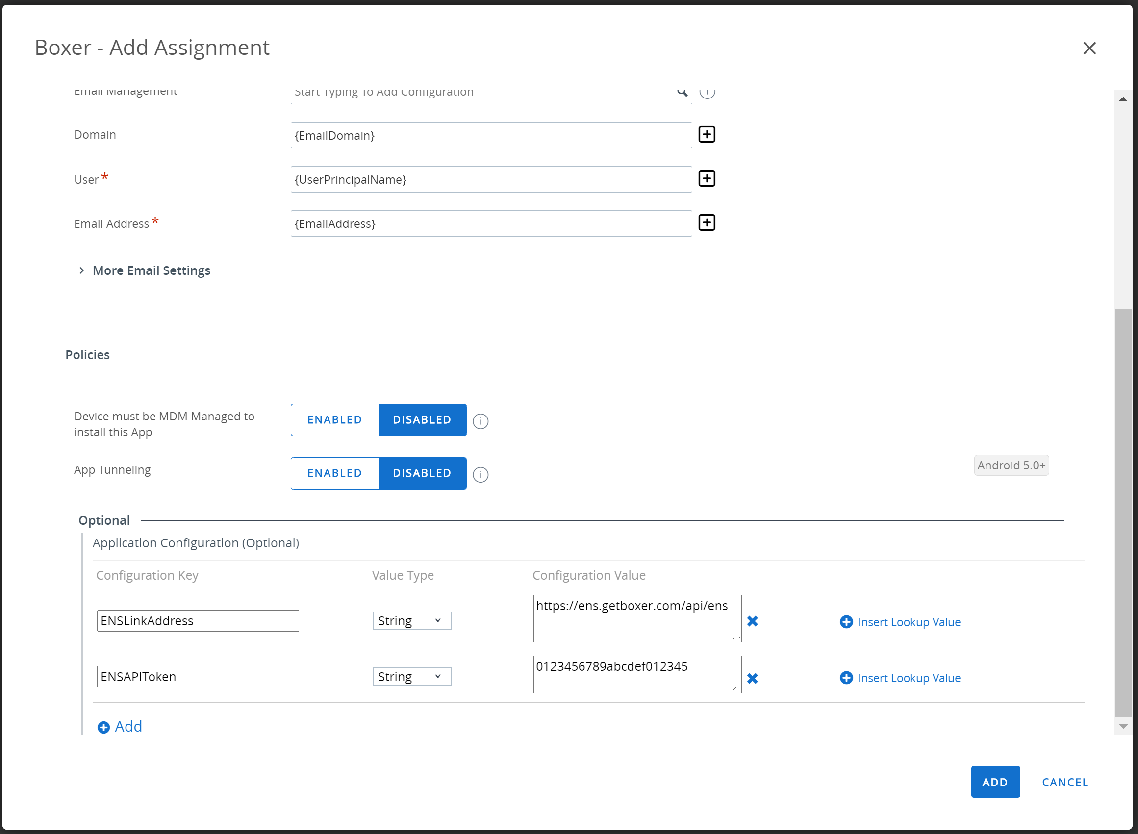 Boxer add assignment