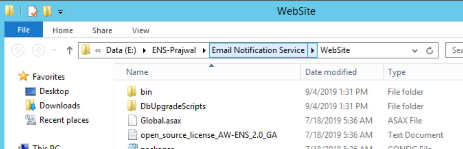 Email Notification Service path