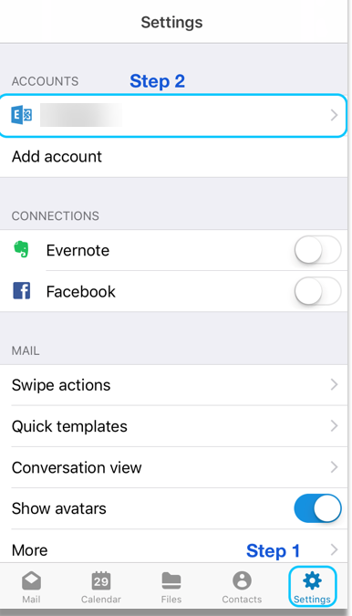 Boxer application settings Boxer application settings