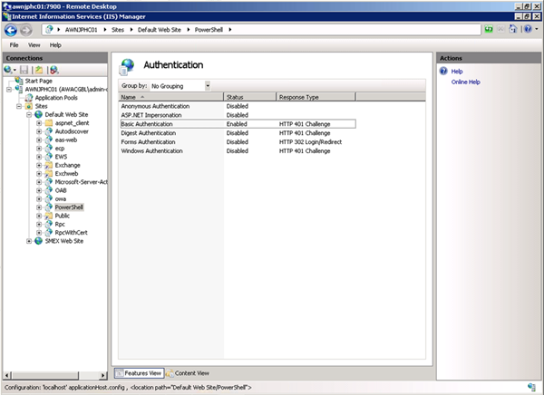Configure authentication settings