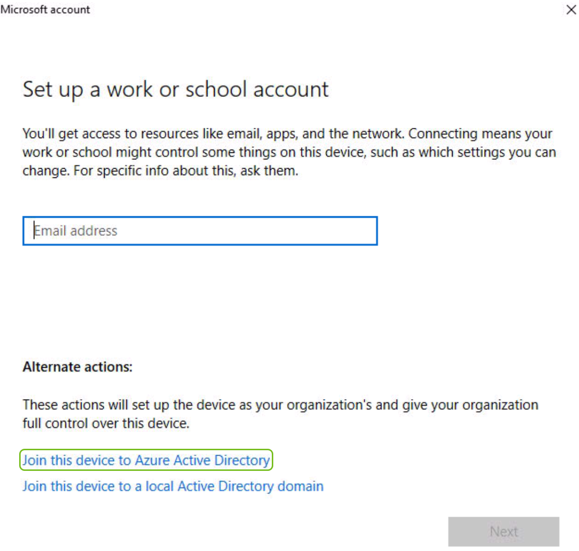 settings for Devices and Users