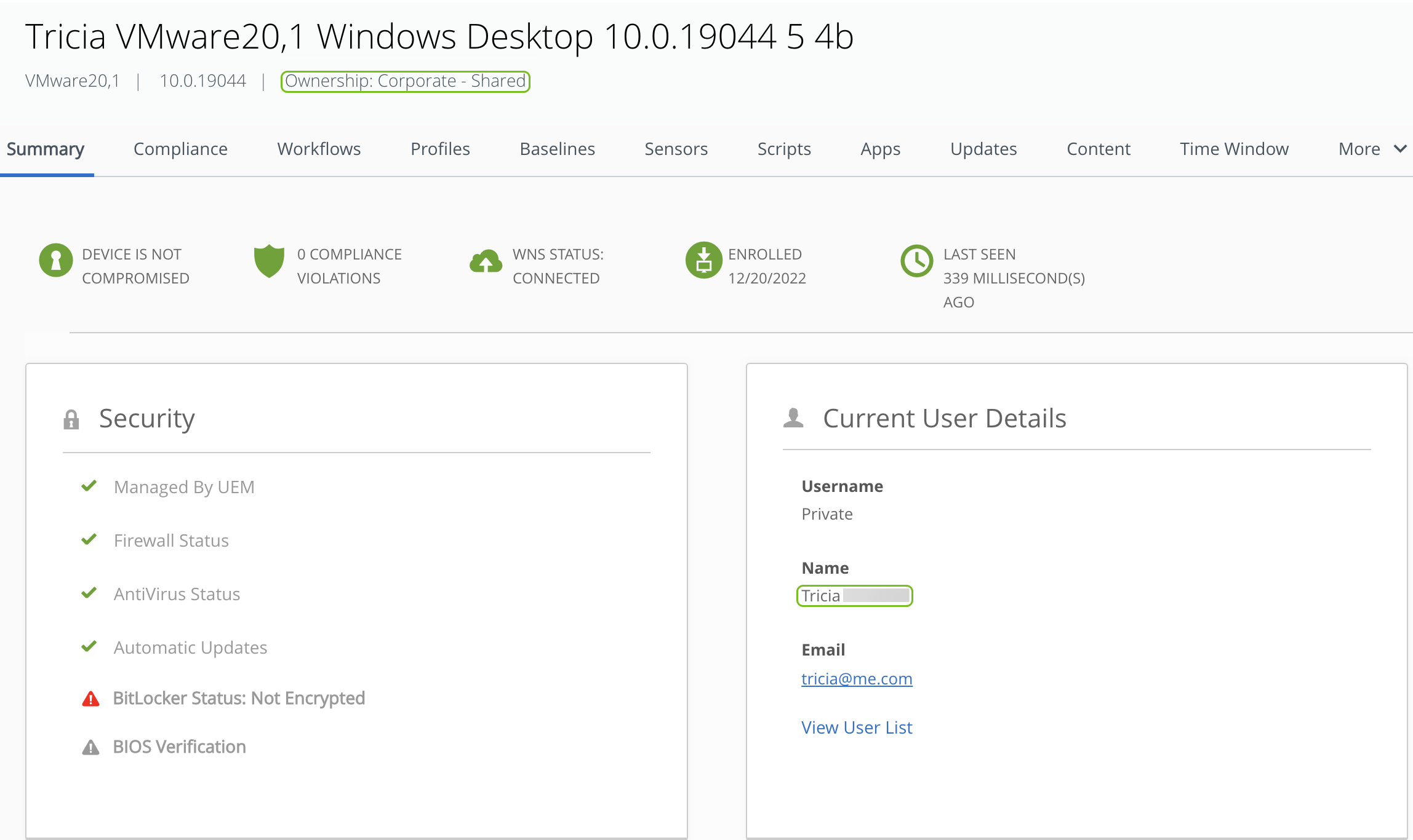Hub Account Page is shown