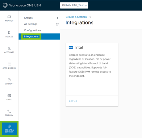 Setup Intel Intergrations Card Setup Intel Intergrations Card