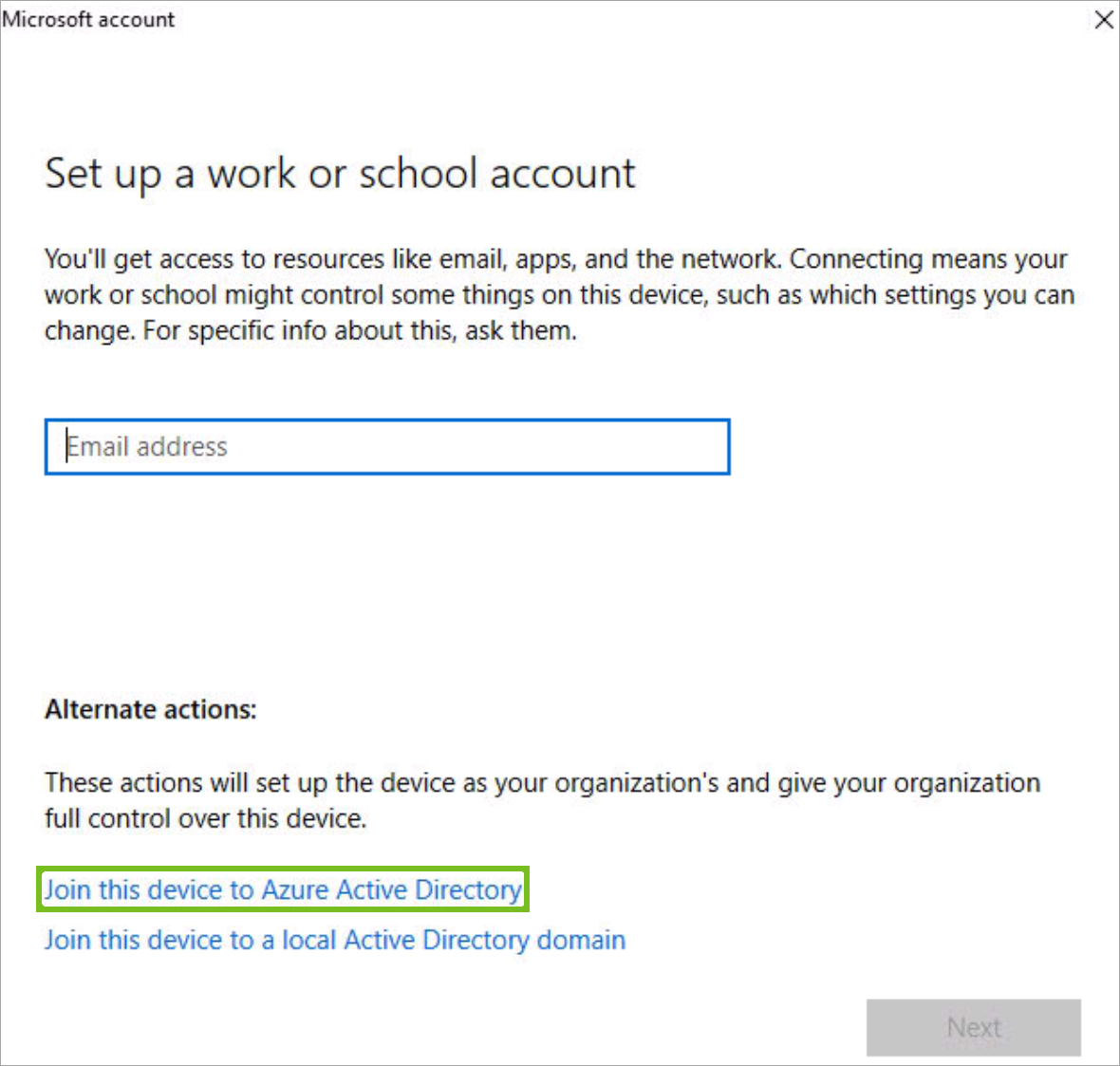 settings for Devices and Users
