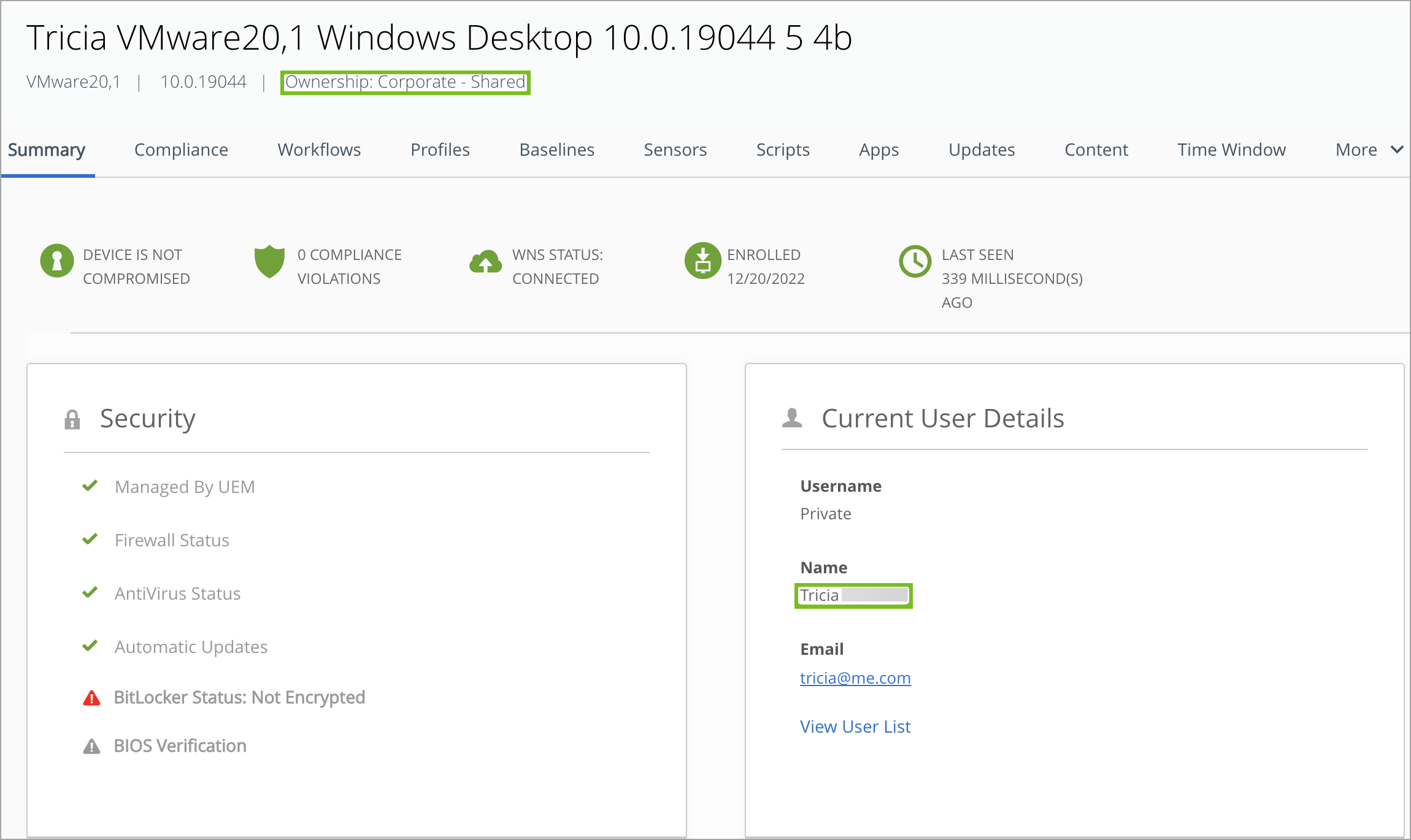 Hub Account Page is shown