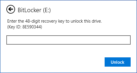 BitLocker To Go Key ID for filtering
